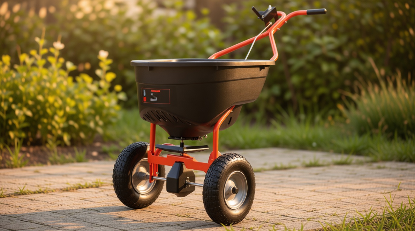 Agri-Fab 45-0614 130 lb. Push Lawn & Garden Broadcast Spreader for Seed,Fertilizer,Salt,Ice Melt; Walk Behind with Easy to use Flow Control Lever