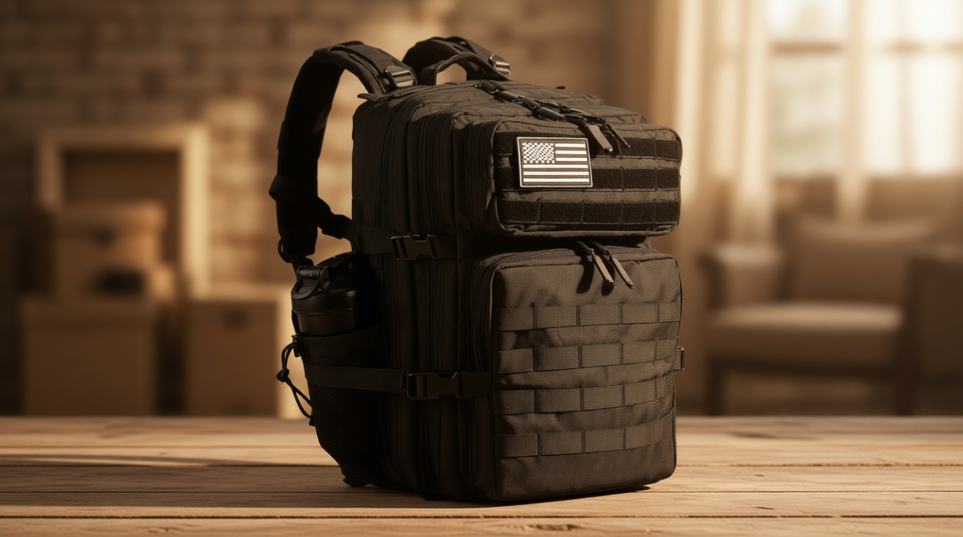 LHI Military Tactical Backpack for Men and Women 45L Army 3 Days Assault Pack Bag Large Rucksack with Molle System - Black