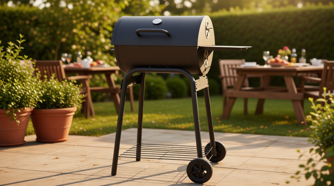 Kendane Barrel Charcoal Grill, Large Charcoal Grills with Side Shelf, Outdoor BBQ Grill,Perfect for Backyard Camping, Patio Parties, and Picnics