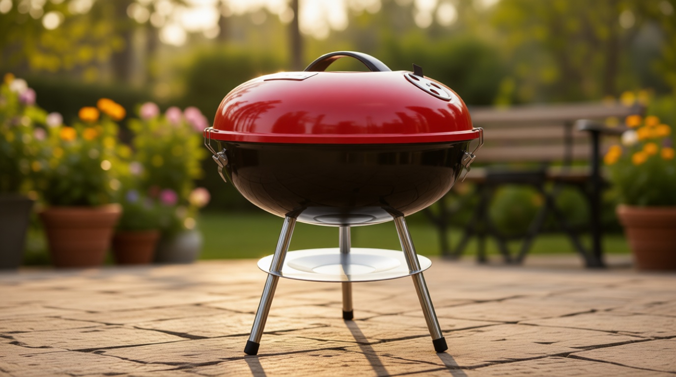 Gas One – 14-inch Portable Barbecue Grill with 3-Point Locking Lid for Heat Preservation – Dual Venting System – Small Charcoal Grill for Backyard, Camping, Boat