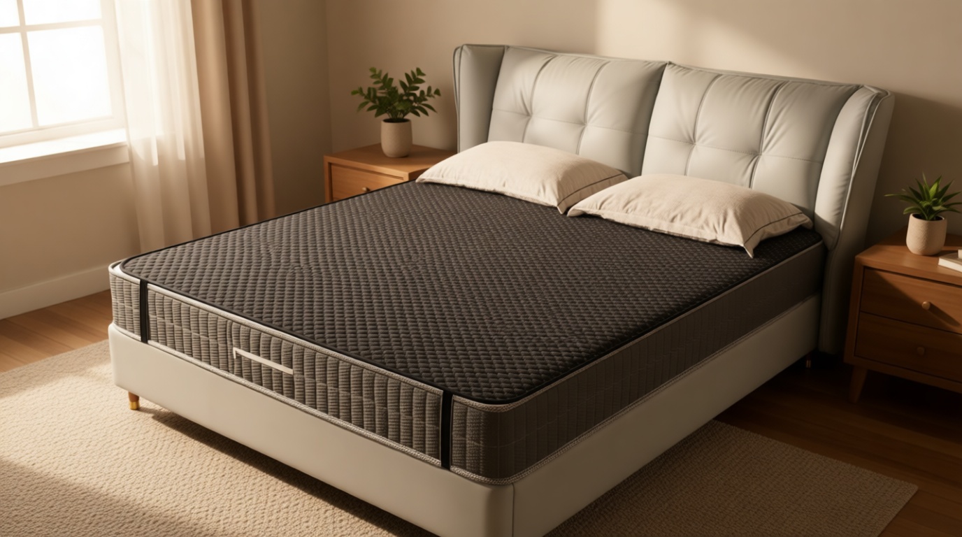 Grounding Mat for Bed, Grounding Mattress Cover for Improving Sleep, Sleep Pad, Earth Mat Carbon Leatherette Therapy (54" x 78")