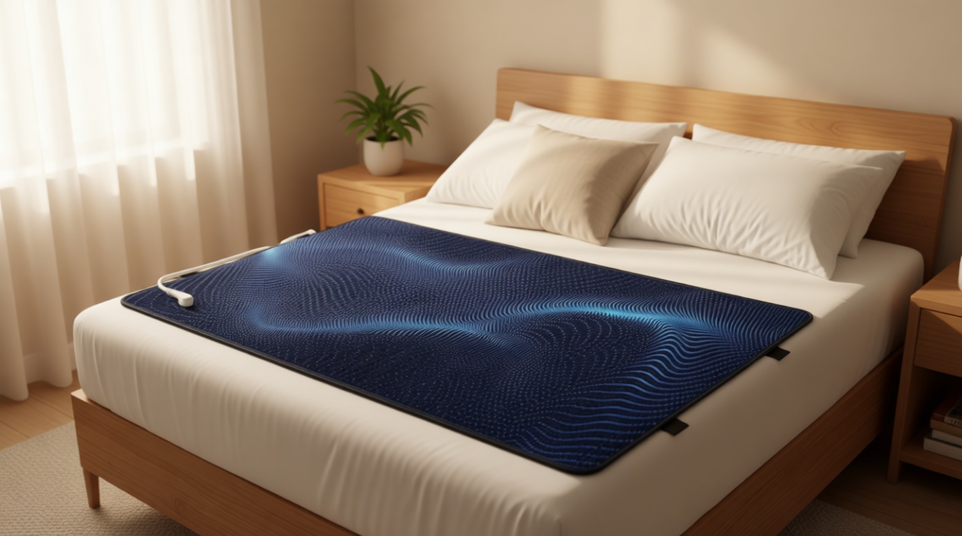 Grounding Mat with Grounding Cord, Anti-Static Earthing Pad for Home & Bed Use, Non-Slip Soft Conductive Mat (Queen, 60"x27")