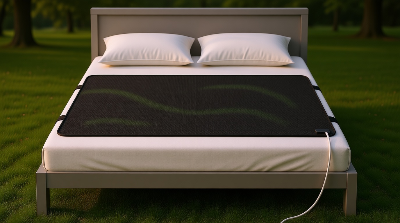 Grounding Mat for Bed King, Queen, Full Size, for Sleeping Improvement, Muscle Relaxation, Earthing Pad for Feet, Mats for Desk, Earth, Pads for Bedding, Wellness Gift