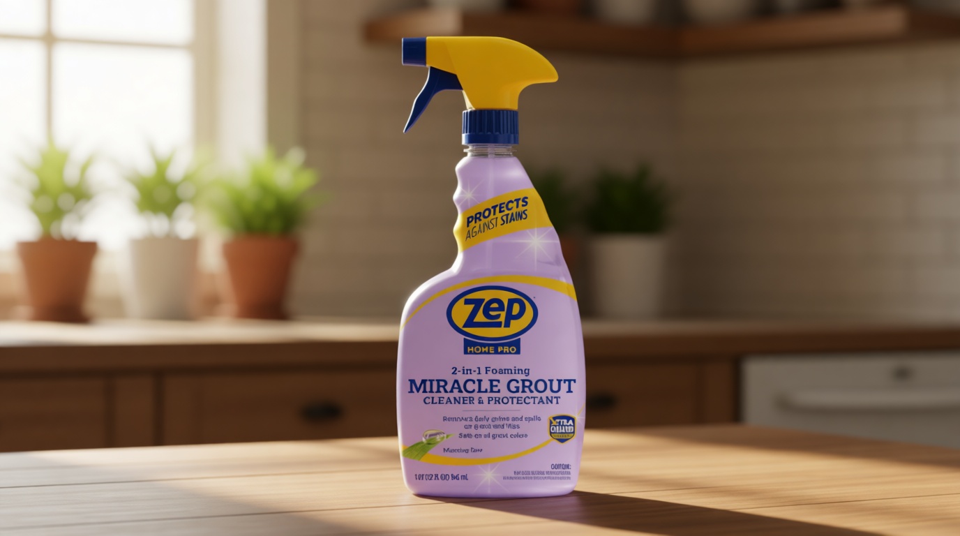 Zep Home Pro Foaming Miracle Grout Cleaner & Protectant - 32 Fl. OZ - (Pack of 1) 2-in-1 for Sparkling Clean Grout Lines