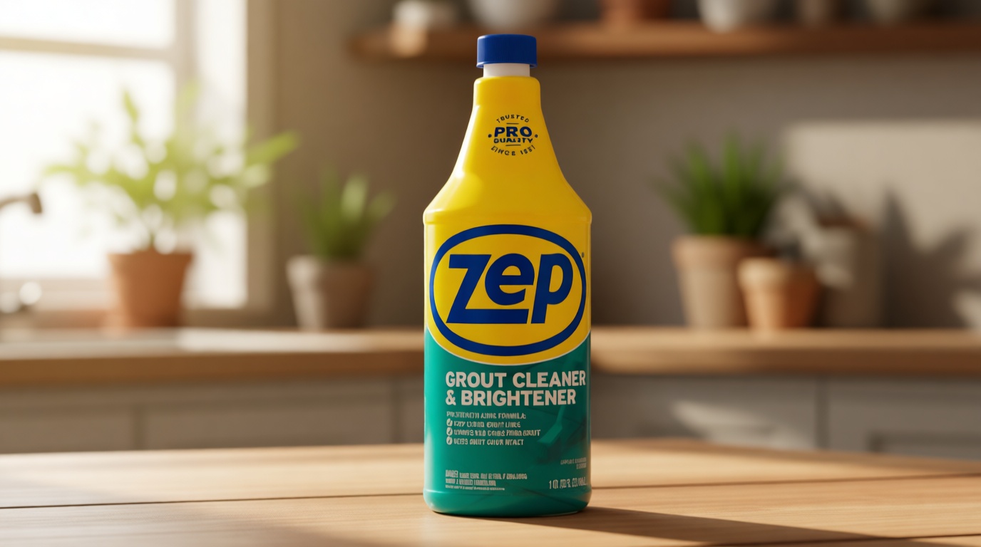 Zep Grout Cleaner and Brightener - 32 Ounce (1 Bottle) - ZU104632 - Deep Cleaning Formula Removes Old Stains From Grout
