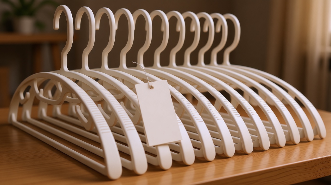 HOUSE DAY Plastic Clothes Hangers 12 Pack, Sweater Hangers No Shoulder Bump, Thick Heavy Duty Coat Hanger for Closet, White Wide Hanger with Non-Slip Hook for Sweaters, Suits, Dresses, Jackets, Pants