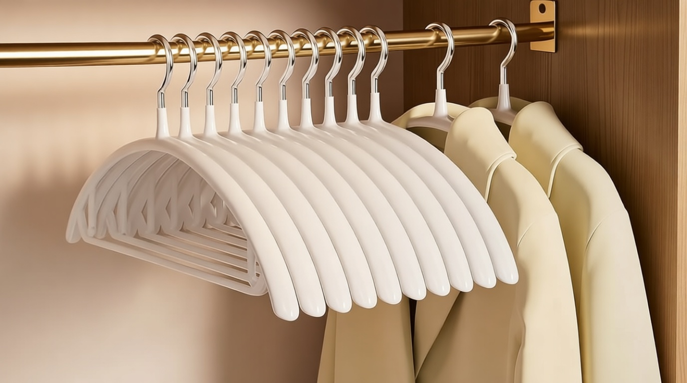 SLMT Sweater Hangers No Shoulder Bump Metal Coat Hangers Non Slip Clothes Hangers for Closet (20 Pack)