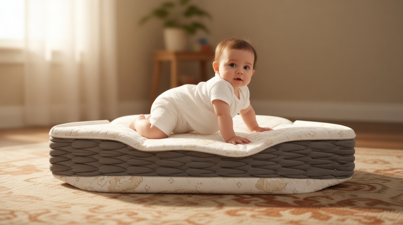 Dream On Me Twilight 5” 2-in-1 Breathable Spring Coil Crib & Toddler Mattress – Firm Infant Side & Plush Toddler Side, Reversible Design, Waterproof Vinyl Cover, GREENGUARD Gold & JPMA Certified
