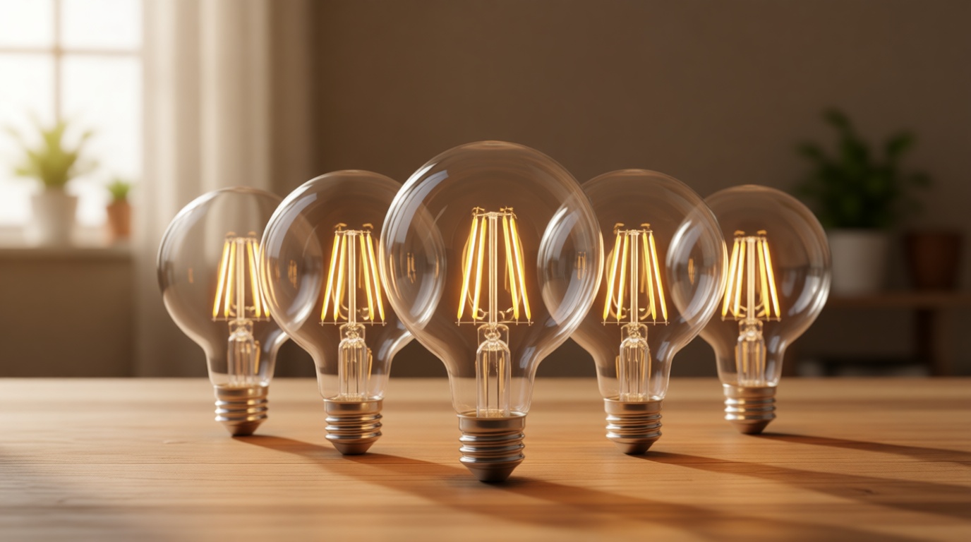 Sunco 10 Pack G25 LED Vanity Light Bulbs, Filament Edison Globe, Vanity Lighting Bulb for Bathroom Bedroom, 500 LM, 5W (60W Equivalent), 5000K Daylight, Dimmable, E26 Base, Clear UL