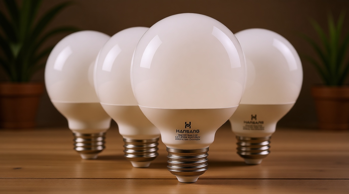 hansang G25 LED Vanity Light Bulb 5W (40W Incandescent Equivalent) 2700K Soft White,Decorative Globe Light Bulbs,E26 Base,500LM Perfect for Bathroom/Vanity Makeup Mirror,Non-Dimmable,4 Pack