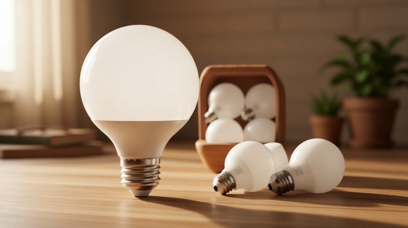 MAXvolador G25 LED Globe Light Bulb 60W Equivalent, Daylight White 5000K E26 Vanity Light Bulbs for Bathroom Makeup Mirror, Round Bulb Non-Dimmable 8-Pack