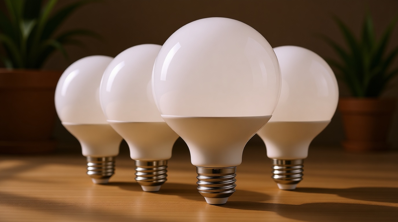 EvaStary G25 LED Globe Light Bulbs, 6W LED Vanity Bathroom Light Bulb 60W Equivalent Daylight White 5000K for Mirror Round Makeup Lights, 85-265V CRI85+ E26 Base, Non-dimmable, 4 Pack