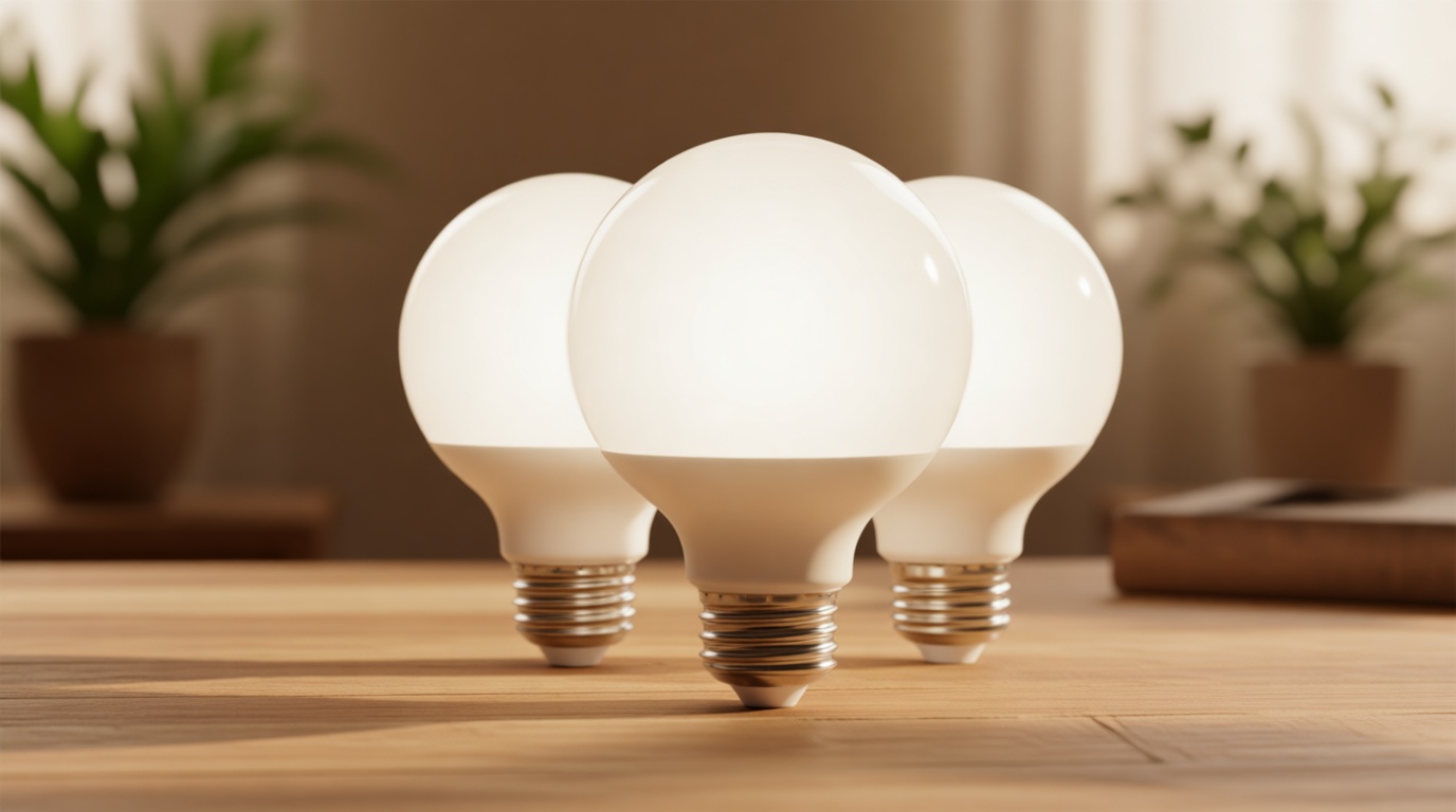 hansang G25 LED Globe Light Bulbs, 60W Equivalent, 5000K Daylight Bathroom, E26 Base, Eye-Friendly Vanity Round, Perfect for Vanity Makeup Mirror, 120V CRI85+ Non-Dimmable 4Pack