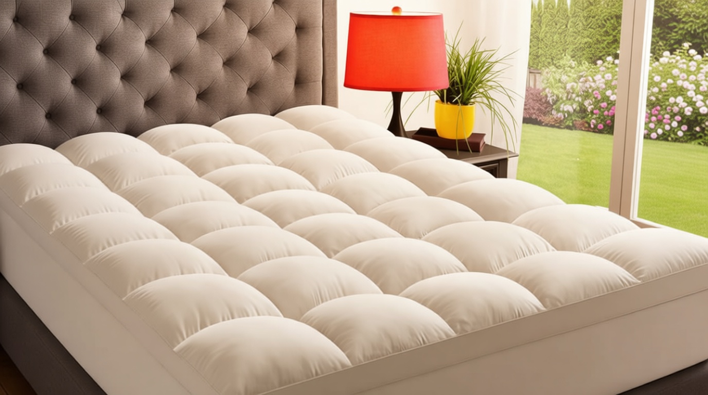 ELEMUSE Queen Mattress Topper for Back Pain, Extra Thick Mattress Pad Cover, Plush Soft Pillowtop with Elastic Deep Pocket, Overfilled Down Alternative Filling