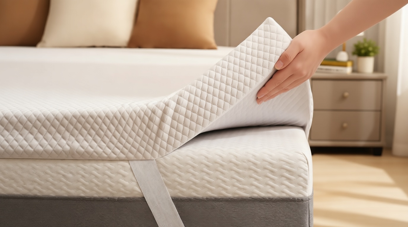 SINWEEK 3 Inch Gel Memory Foam Mattress Topper Queen Size, Ventilated High Density Pad for Back Pain, Bed Topper with Removable Soft Cover, CertiPUR-US Certified OEKO-TEX STANDARD 100