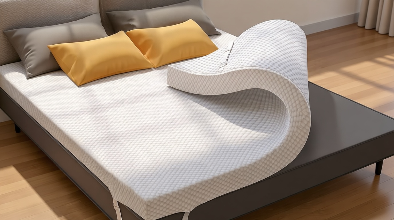 PERLECARE 3 Inch Gel Memory Foam Mattress Topper for Pressure Relief, Premium Soft Cooling Sleep, Non-Slip Design with Removable & Washable Cover, Queen OEKO-TEX STANDARD 100