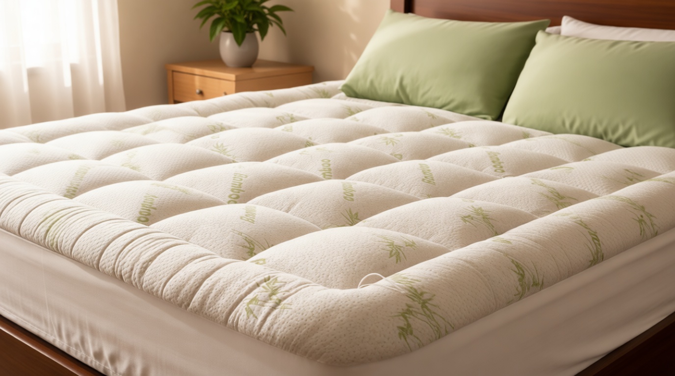 Niagara Ultra Soft Full Size Mattress Topper - Viscose Made from Bamboo Pillow Top Mattress Pad for Full Body Support - Naturally Cooling for Hot Sleepers, Green OEKO-TEX STANDARD 100