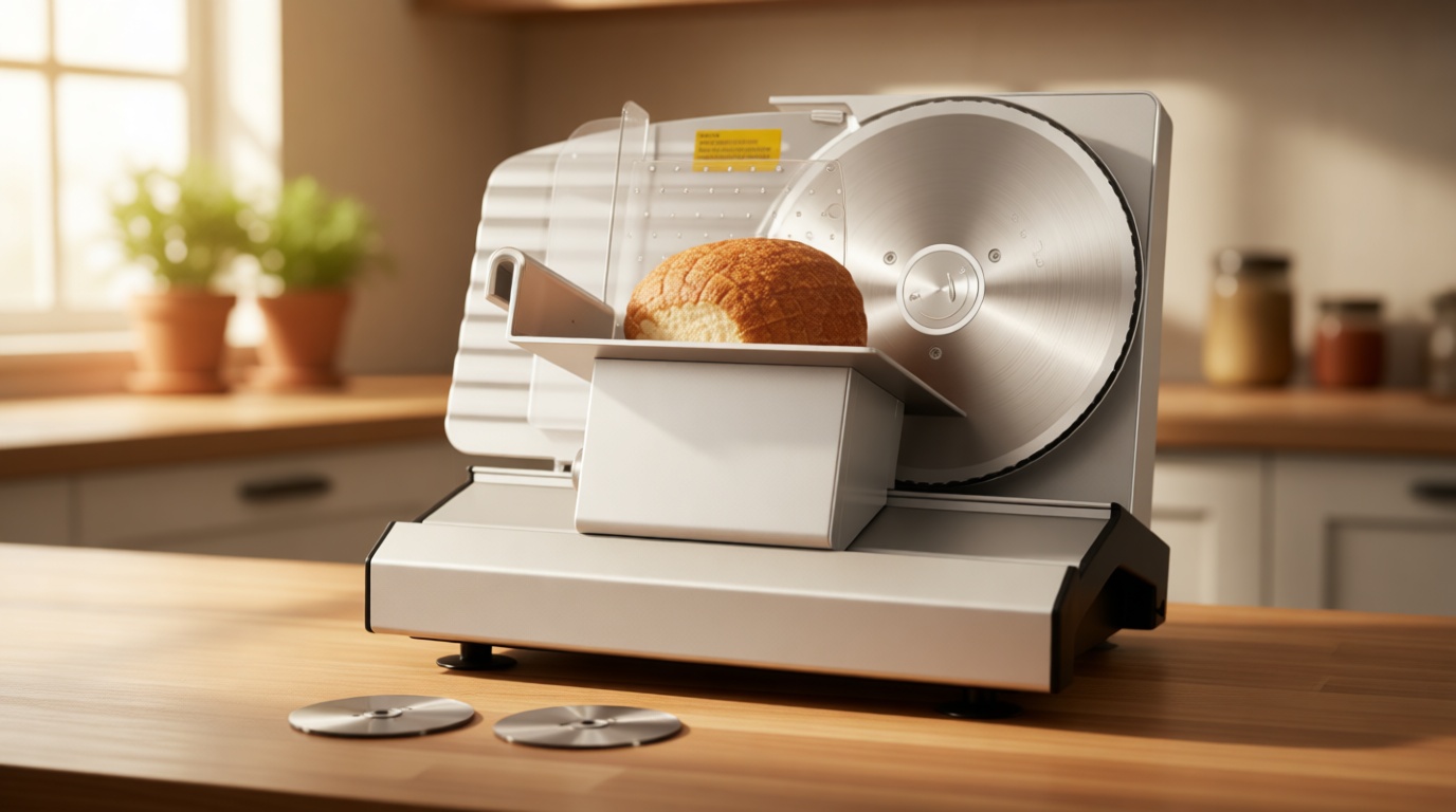 Meat Slicer,CUSIMAX Electric Deli Meat Slicer with 2 Removable 8.7''Stainless Steel Blades,Removable Food Carriage,1-20mm Adjustable Thickness Food Slicer for Home,Easy for Cut Meat,Cheese,Bread