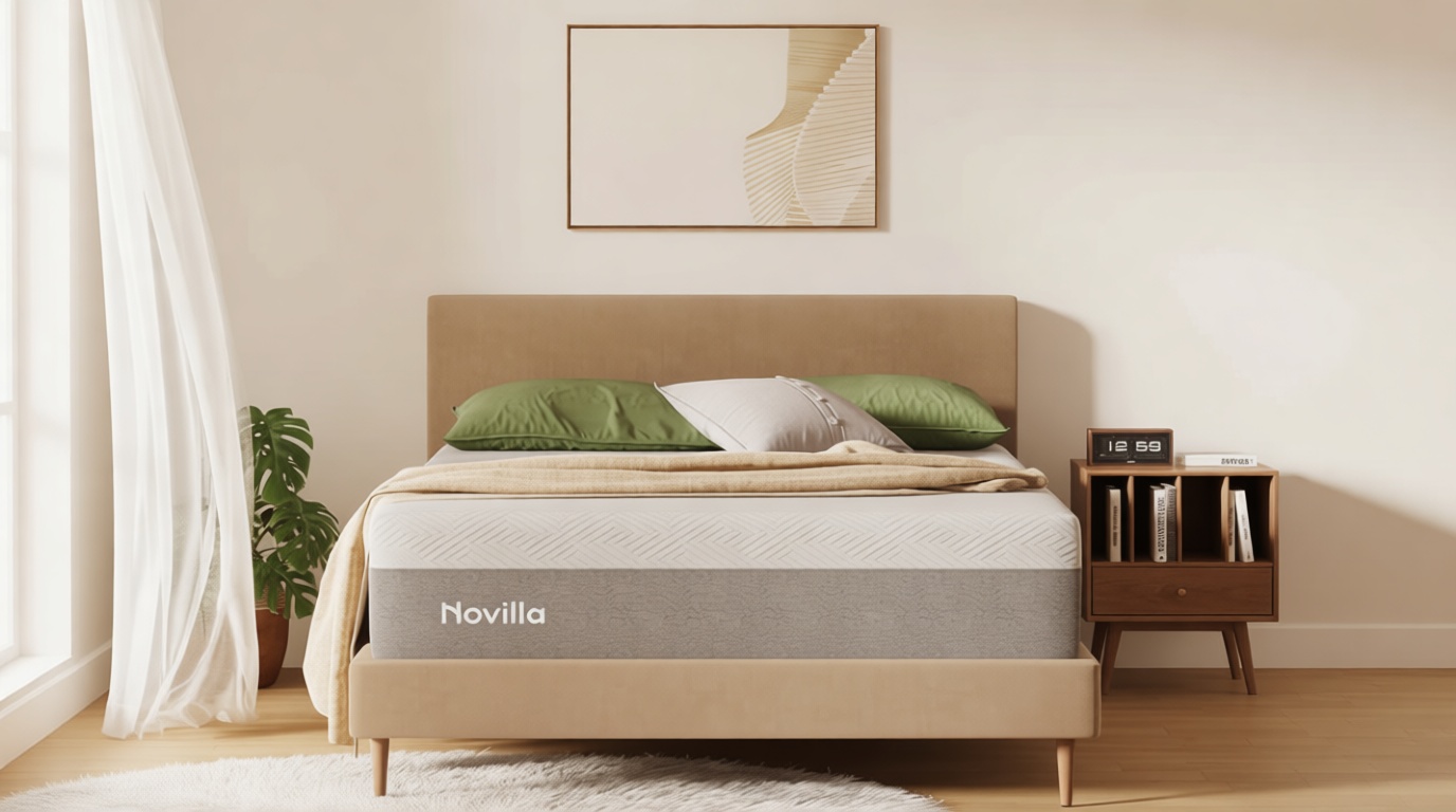 Novilla Queen Size Mattress, 12 inch Gel Memory Foam Mattress for a Cool Sleep & Pressure Relief, Medium Firm Feel with Motion Isolating, Bliss OEKO-TEX STANDARD 100