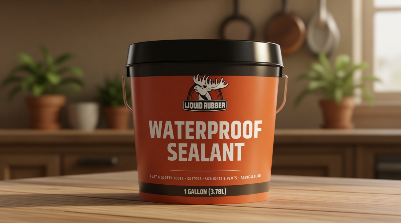 Liquid Rubber Waterproof Sealant – DIY Leak Repair Coating for Flat, Metal & Low Slope Roofs, Foundations, Gutters & More – Flexible Protective Membrane - Black - 1 Gallon