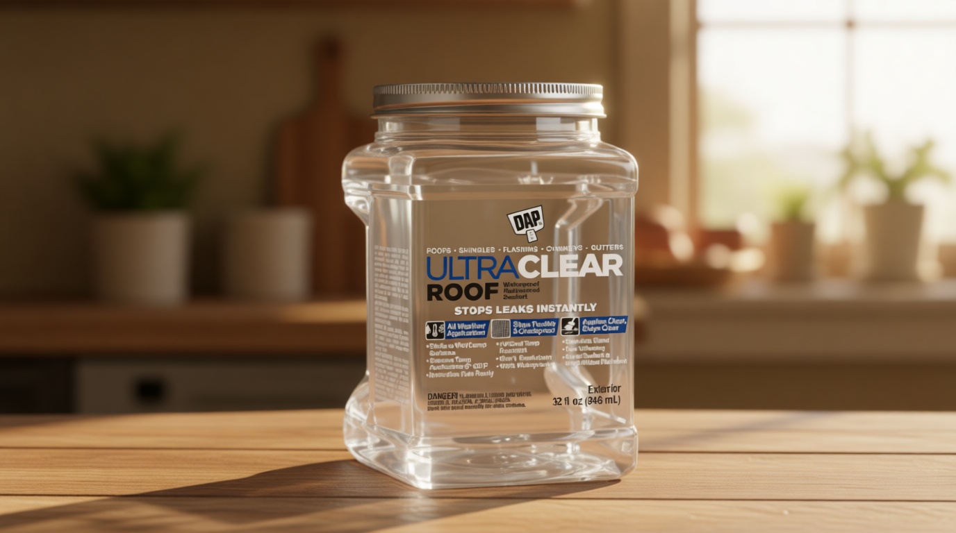 DAP Ultra Clear Roof Waterproof Rubberized Sealant, Crystal Clear, 32 Oz (7079818396)