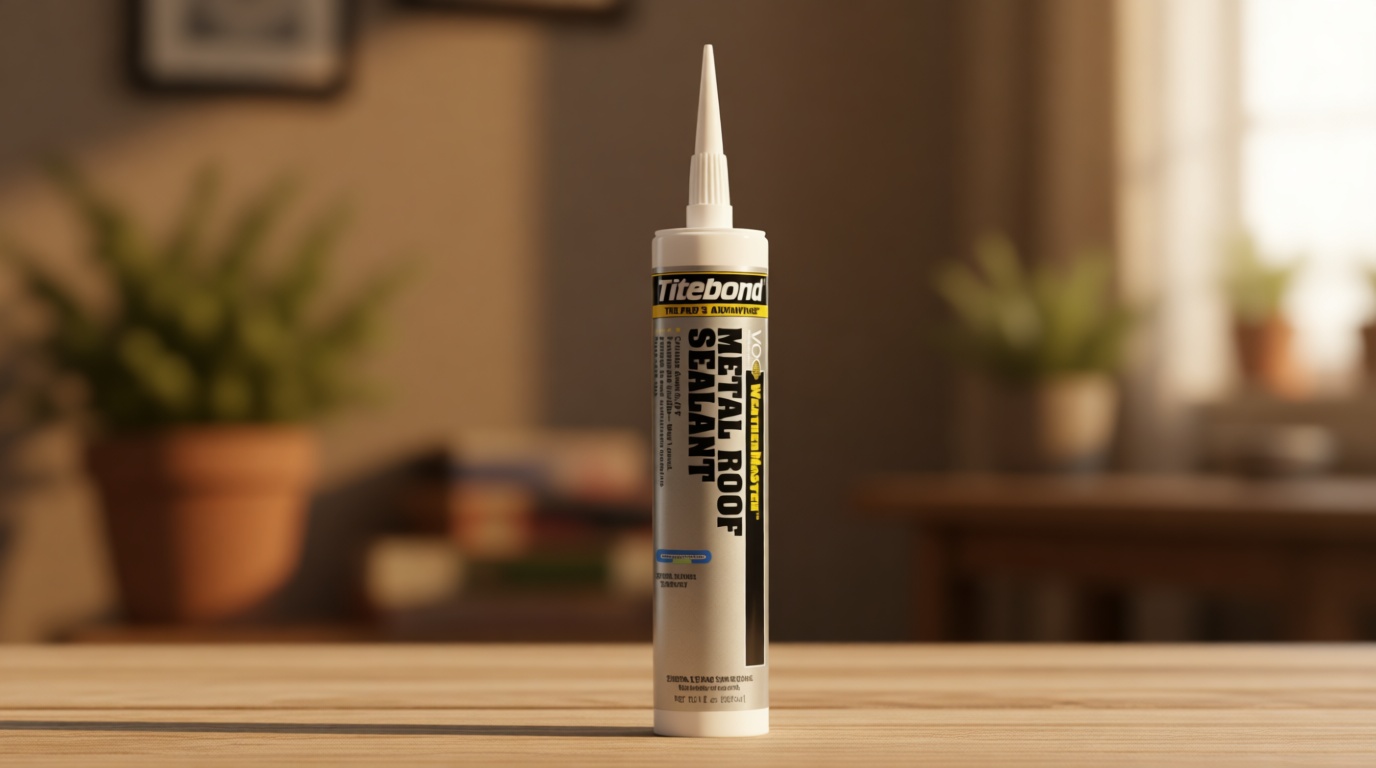 Titebond WeatherMaster Metal Roof Sealant, Crystal Clear – Premium Polymer Caulk for Aluminum, Copper, Galvanized Steel & Coated Metals, UV-Resistant – 63991, 9.5 Oz. Cartridge