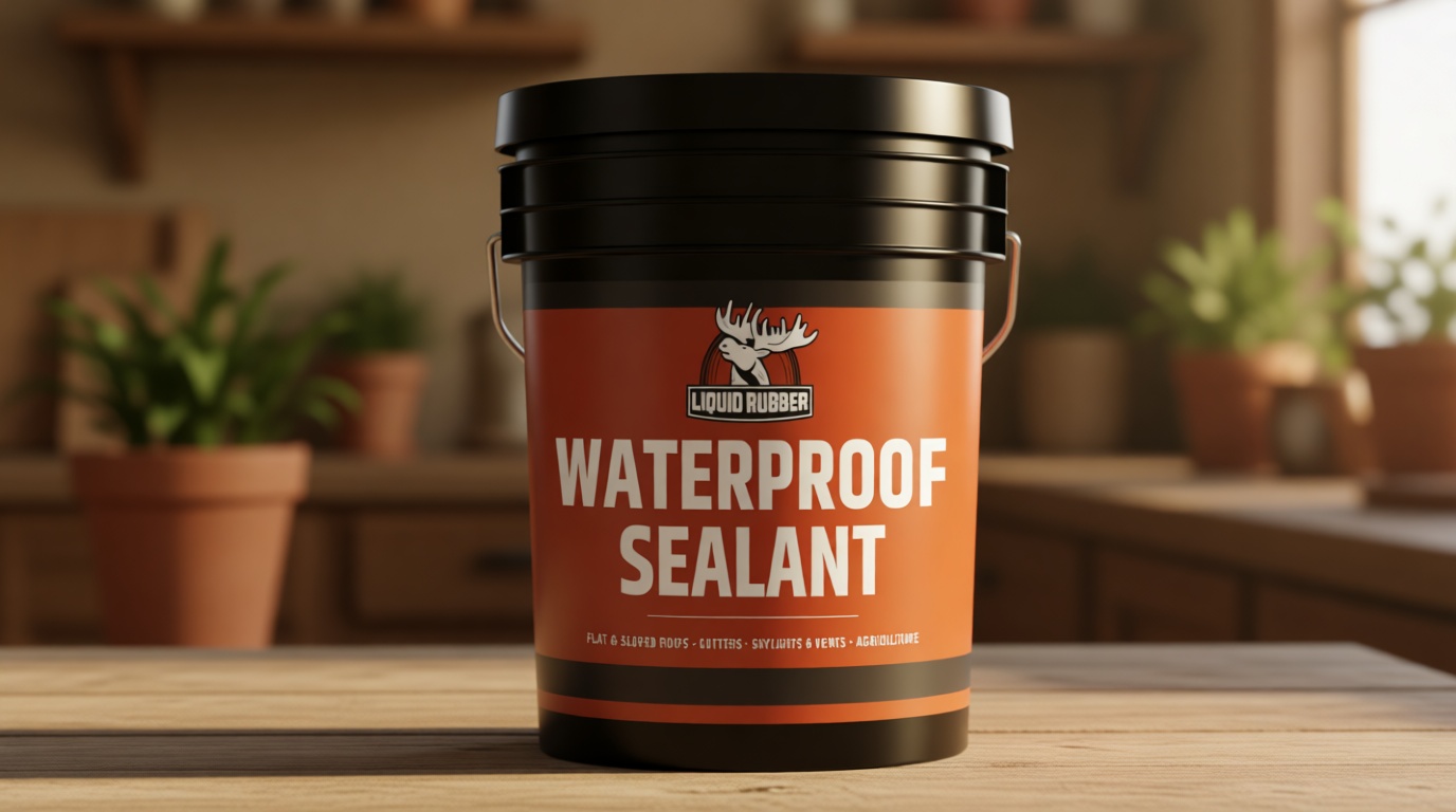 Liquid Rubber Waterproof Sealant – DIY Leak Repair Coating for Flat, Metal & Low Slope Roofs, Foundations, Gutters & More – Flexible Protective Membrane - Black - 5 Gallon