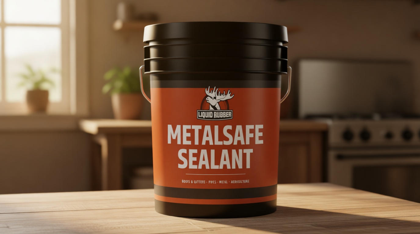 Liquid Rubber MetalSafe Sealant - Metal Roof Waterproof Membrane Coating and Corrosion Protection, Solar Resistant, Indoor and Outdoor Use, Easy to Apply, 5 Gallon, Black