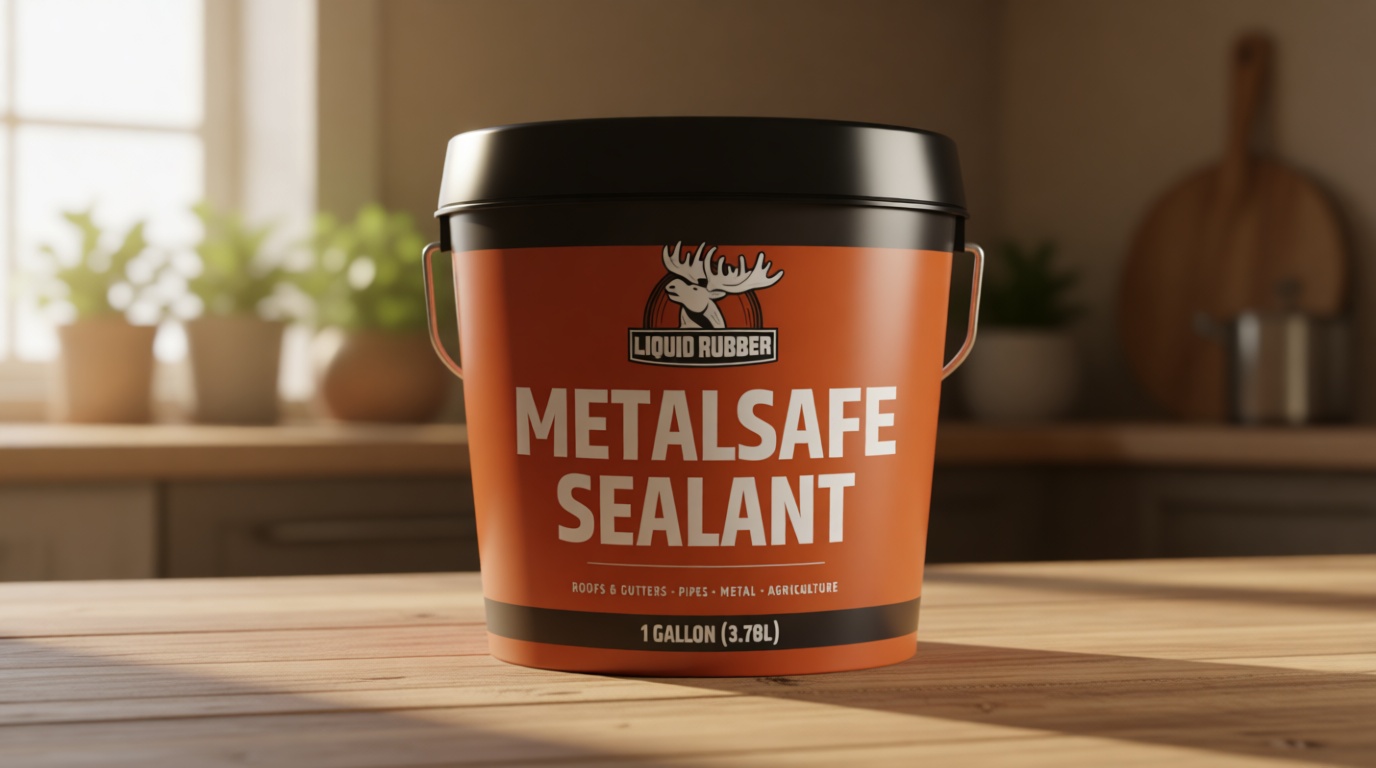 Liquid Rubber MetalSafe Sealant - Metal Roof Waterproof Membrane Coating and Corrosion Protection, Solar Resistant, Indoor and Outdoor Use, Easy to Apply, 1 Gallon, Black