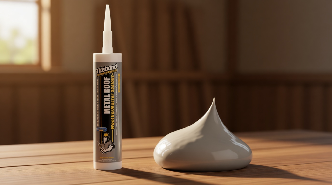 Titebond WeatherMaster Metal Roof Sealant, Silver – Premium Polymer Caulk for Aluminum, Copper, Galvanized Steel & Coated Metals, UV-Resistant – 62611, 9.5 Oz. Cartridge