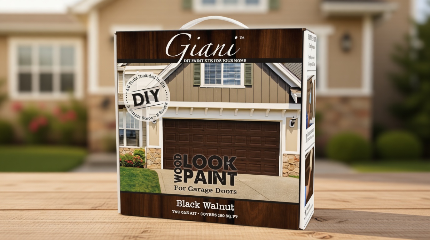 Wood Look Paint Kit for Garage Doors (Black Walnut)