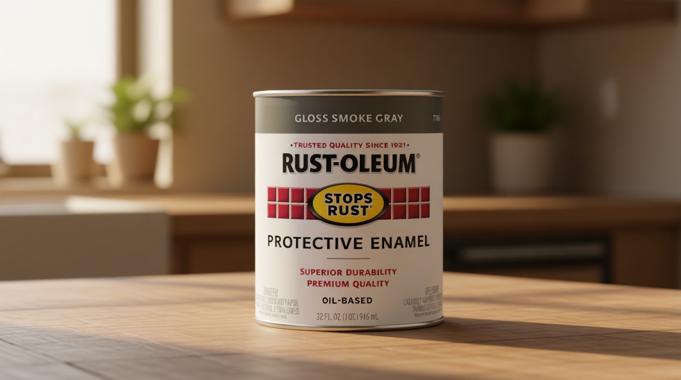 Rust-Oleum 7786502 Protective Enamel Paint Stops Rust, 32-Ounce, Gloss Smoke Gray