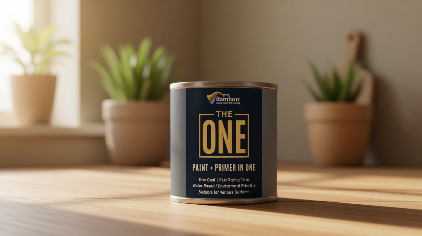 THE ONE All-In-One Paint & Primer - Black Matte, 33.8 Fl Oz/1 Liter | 1 Coat Formula | Easy Indoor & Outdoor Decorating for Home & Garden Walls, Floors & Furniture | Water-Based & Low VOC