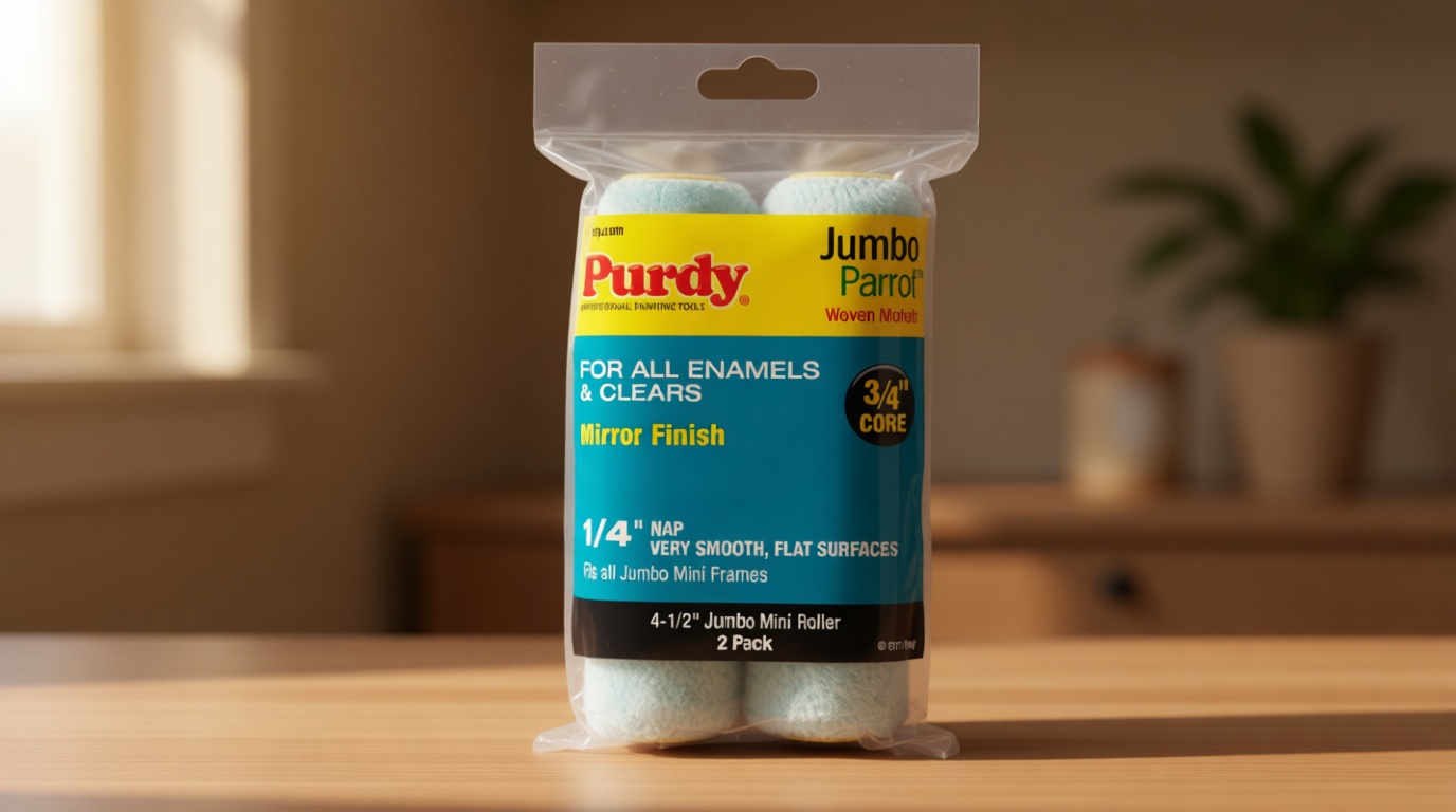 Purdy 140624040 Jumbo Mini Parrot Roller Cover Replacements, 2-Pack, 4-1/2 inch x 1/4 inch nap