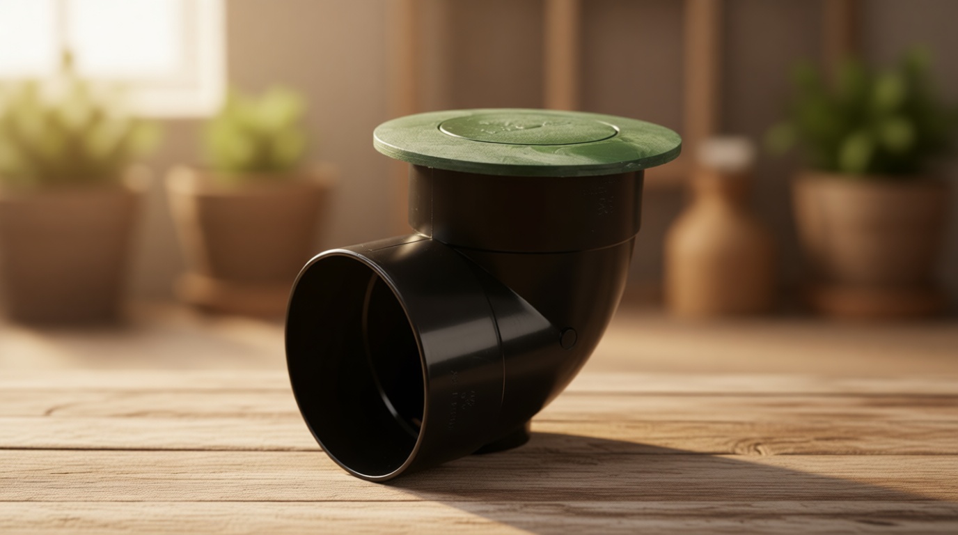 NDS 422G Pop-Up Drainage Emitter with Elbow fits 4-Inch Sewer and Drain Pipe, Works with Drainage Systems Including Catch Basins, Green
