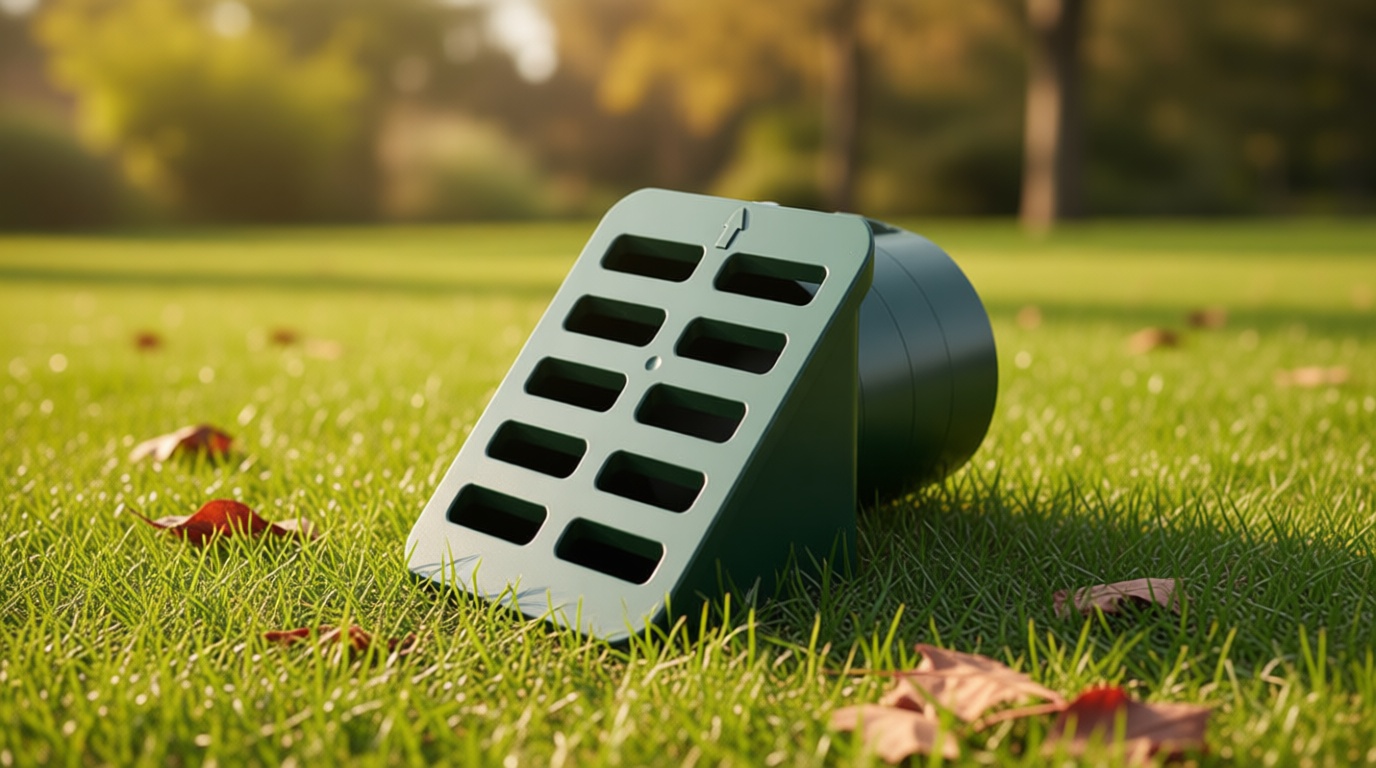 4" Universal Yard Drain Grate Cover, Slope French Drain Drainage Emitter for Sump Pump, Gutter Downspout Guard Cover Fits 4" SCH 40, 4" SDR 35 and 4" Corrugated Pipe