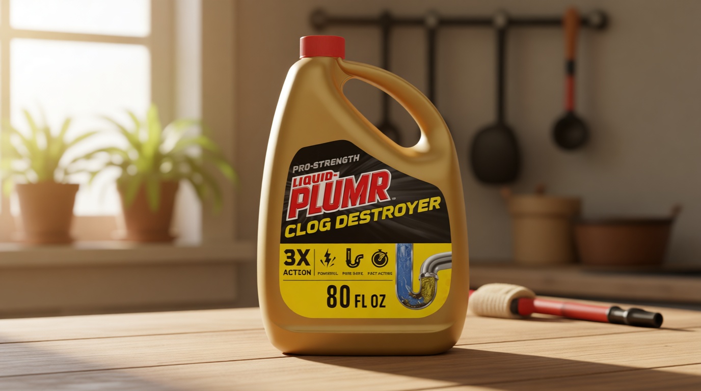 Clorox Liquid-Plumr Pro-Strength Clog Destroyer, Liquid Drain Cleaner, 80 Fluid Ounces (Package May Vary)