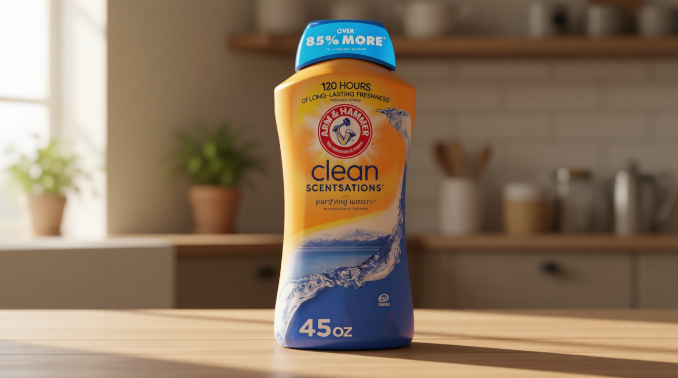 ARM & HAMMER Clean Scentsations In-Wash Scent Booster, Laundry Scent Booster Purifying Waters scent, 45 Oz