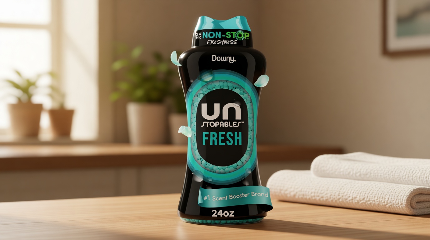 Downy Unstopables In Wash Scent Booster Beads, Fresh Scent, 24 oz, Laundry Beads For Odor Protection, Downy Scent Booster Beads, Laundry Scent Boosters