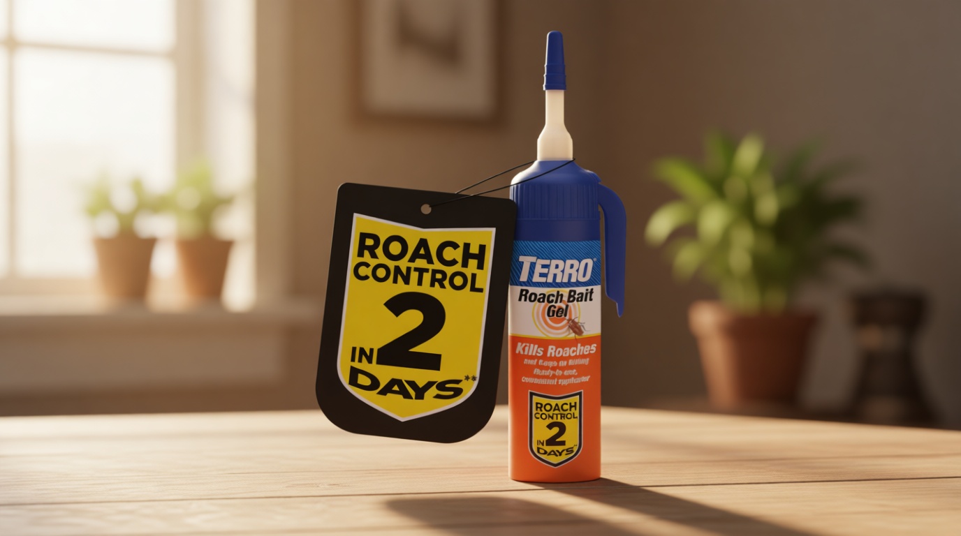 Terro T502 Ready-to-Use Indoor Cockroach Gel Bait Killer - Kills German, American, Oriental Roaches, 3 oz