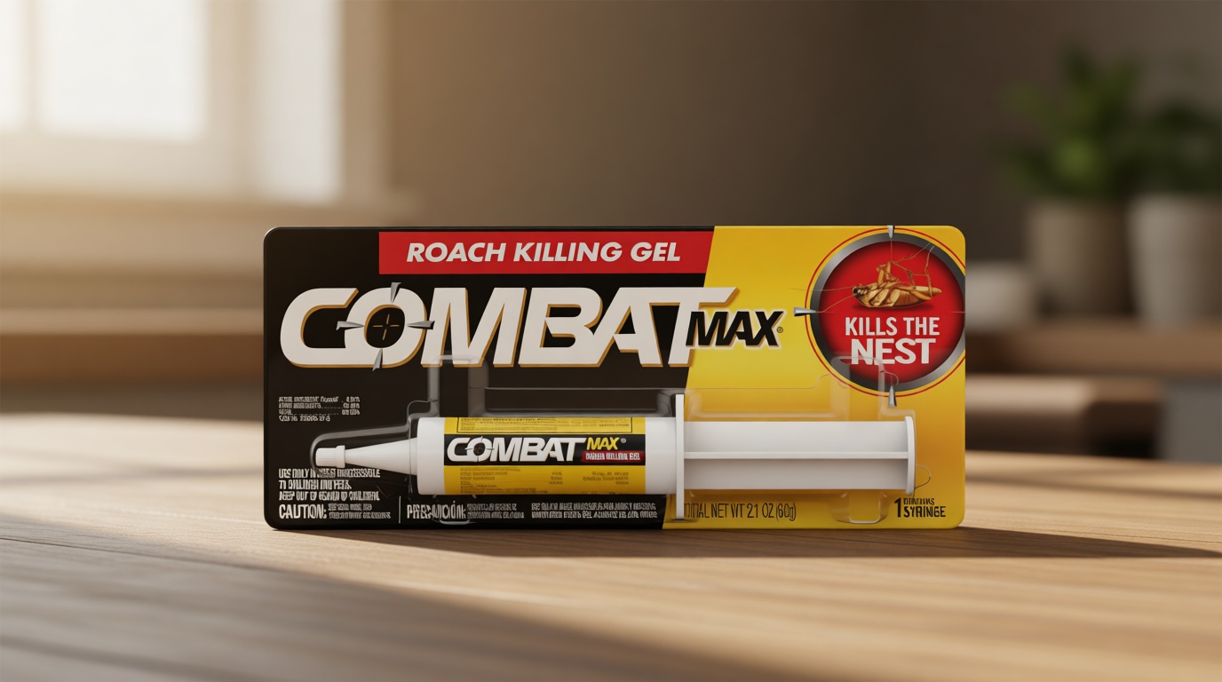 Combat Max Roach Killing Gel for Indoor and Outdoor Use, 1 Syringe, 2.1 Ounce (Pack of 1)