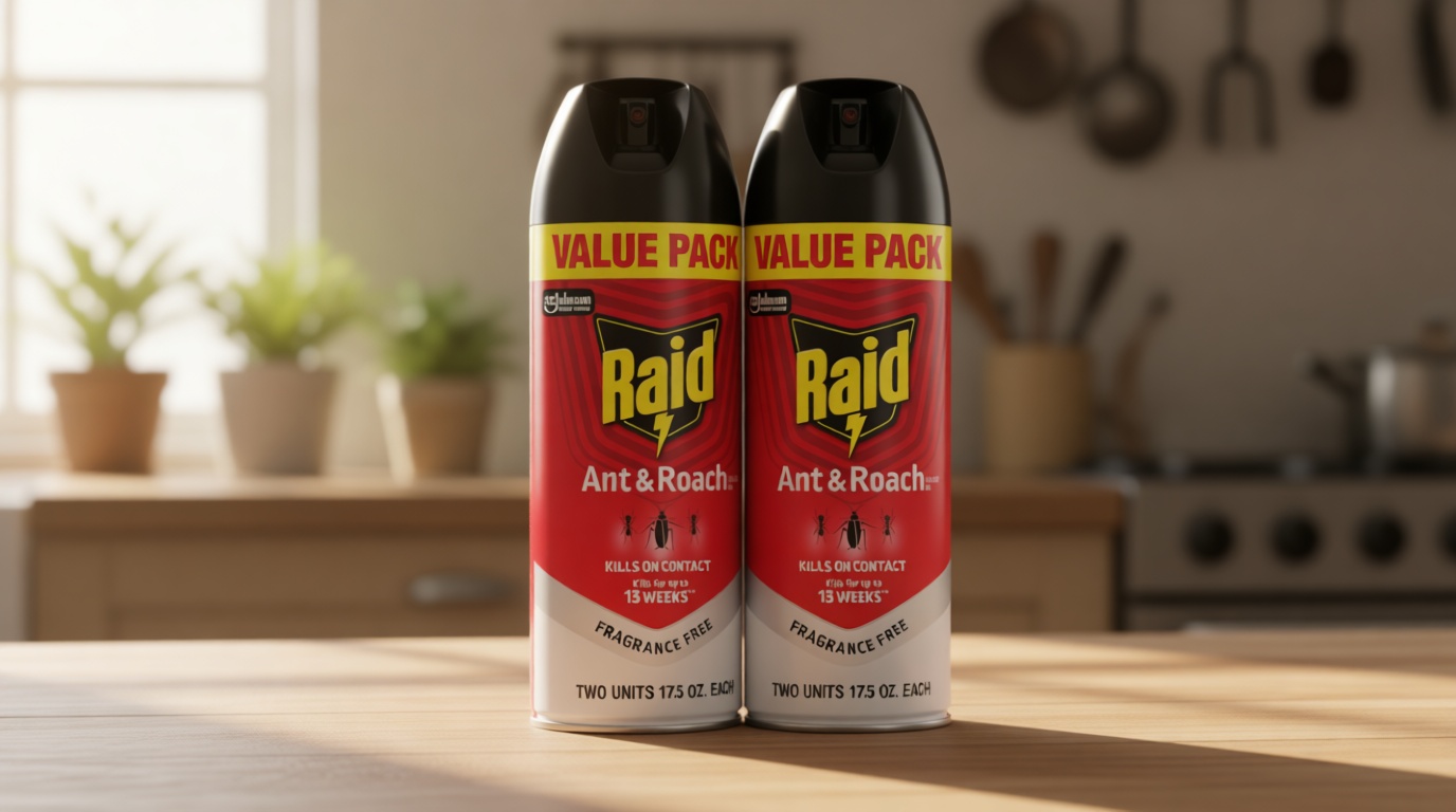 Raid Ant & Roach Killer 26, Fragrance Free Bug Killer for Home Use, Kills Bugs on Contact, 17.5 Oz, 2 Count