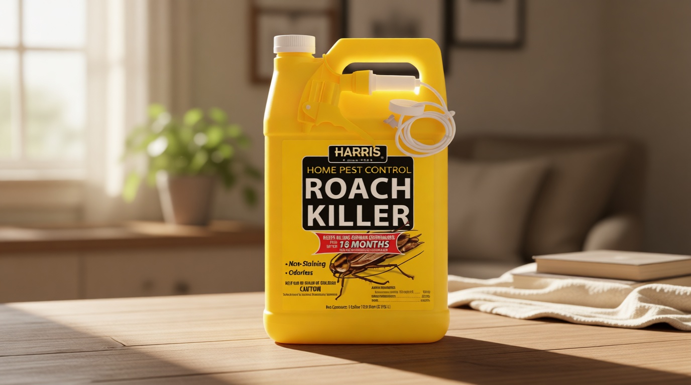 Harris Roach Killer, Liquid Spray with Odorless and Non-Staining 12-Month Extended Residual Kill Formula (Gallon)
