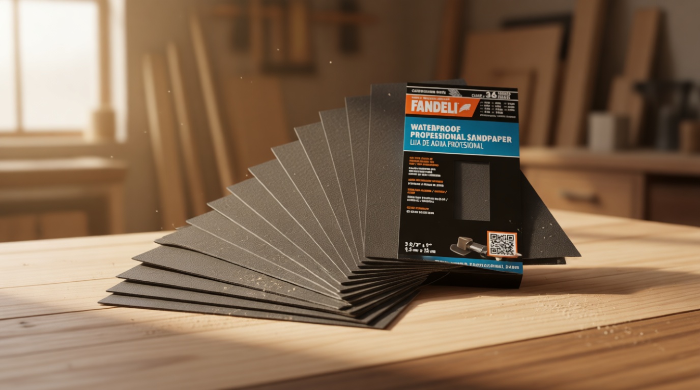 Fandeli | Waterproof Sandpaper | Assortment of Grits from 120 to 2500 | 36 Sheets 23 x 9,3 cm | for Car Polishing, Wood Furniture Sanding and Metal Sanding | Water Resistant
