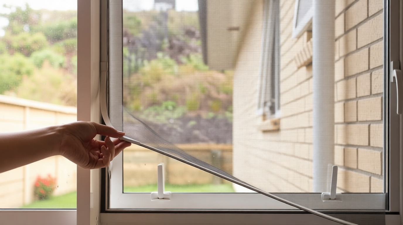 NeatiEase Adjustable DIY Magnetic Window Screen Max 55InchH x 36InchW Fits Any Size Smaller with White Frame Fiberglass Mesh