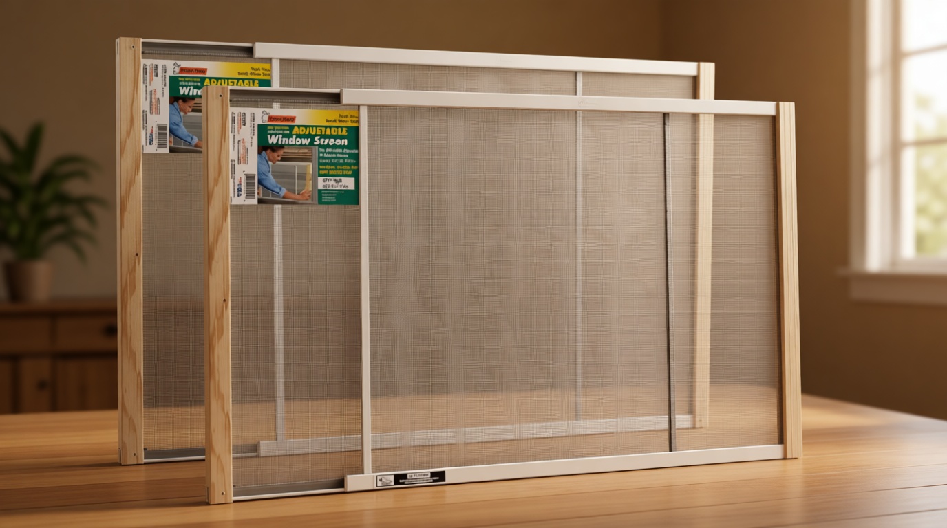 Frost King 2AWS1845 WB Marvin Adjustable Window Screen, 18in High x Fits 25-45in Wide (2 Pack)