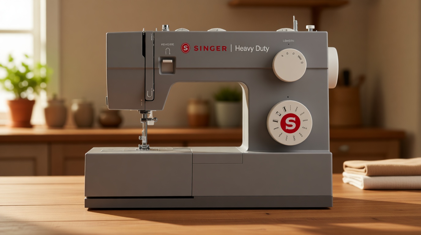 SINGER® Heavy Duty 4411 (Grey) High Speed Sewing Machine + Accessories | 11 Built-In Stitches Deliver 69 Stitch Applications | 50% More Power, 1100 Stitches/Min | Metal Frame, 4-Step Buttonhole