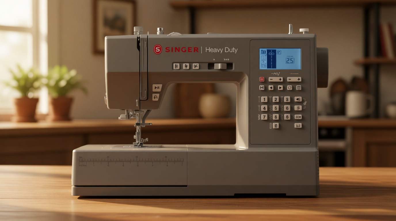 SINGER Heavy Duty 6800C Computerized Sewing Machine with Accessory Kit | Strong Motor with Enhanced Piercing Power, 586 Stitch Applications, LCD Screen, Full Metal frame & 1-step Buttonhole