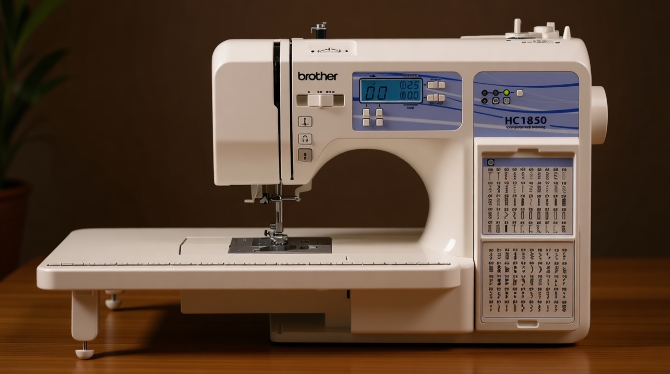 Brother HC1850 Sewing and Quilting Machine, 185 Built-in Stitches, LCD Display, 8 Included Feet
