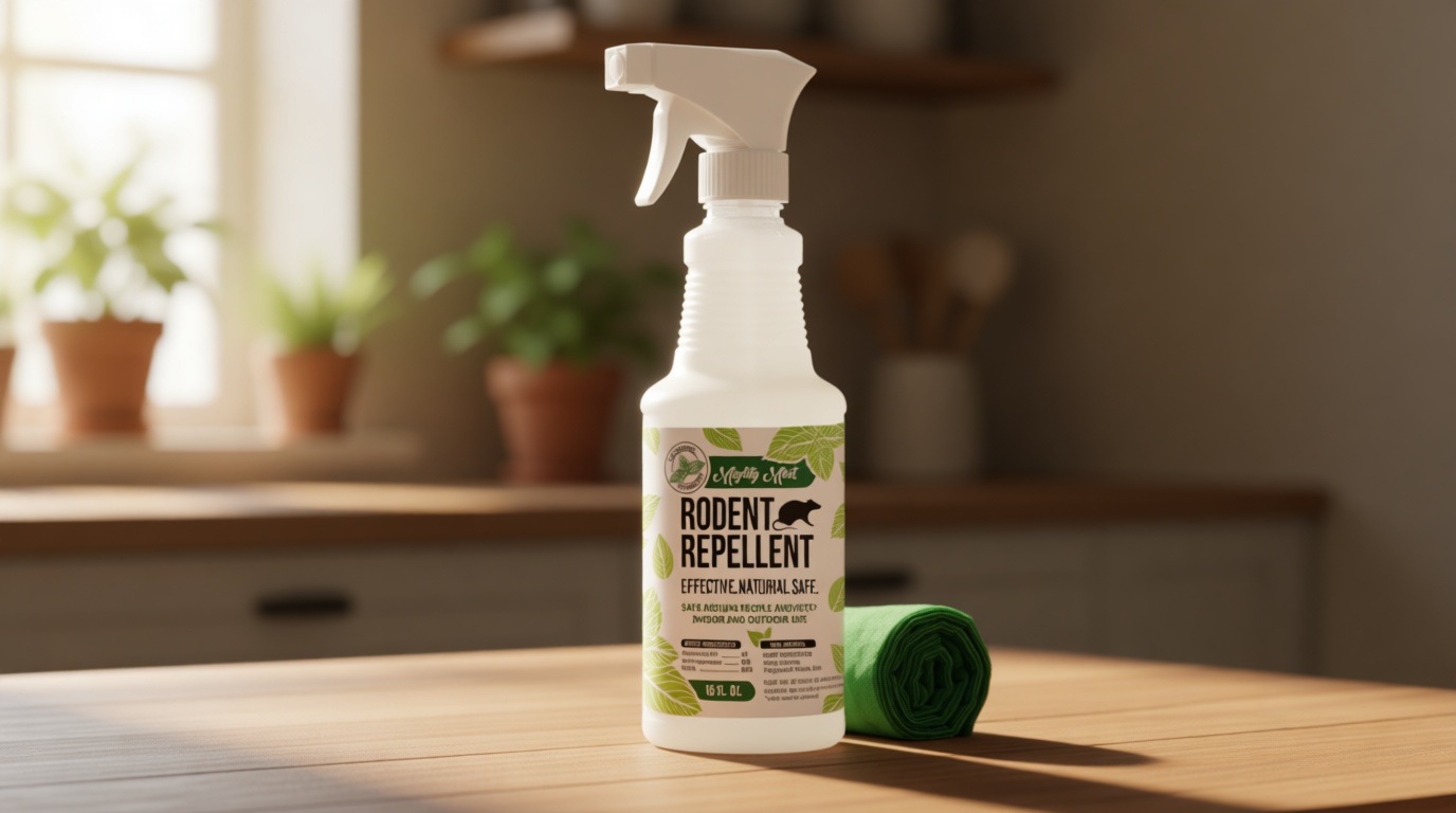 Mighty Mint Peppermint Oil Rodent Repellent Spray – Natural Indoor & Outdoor Control for Mice and Rats – Plant-Based, Extra-Strong Formula - 16 oz